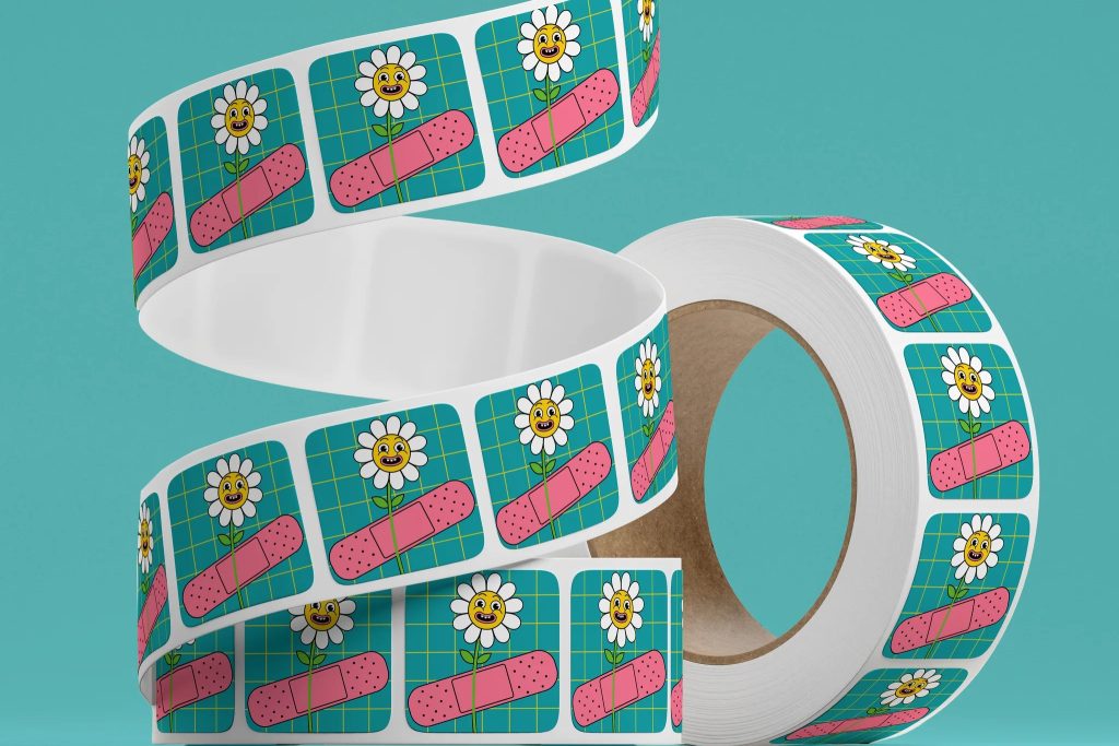 Modern Square Roll Labels For Brand Identity